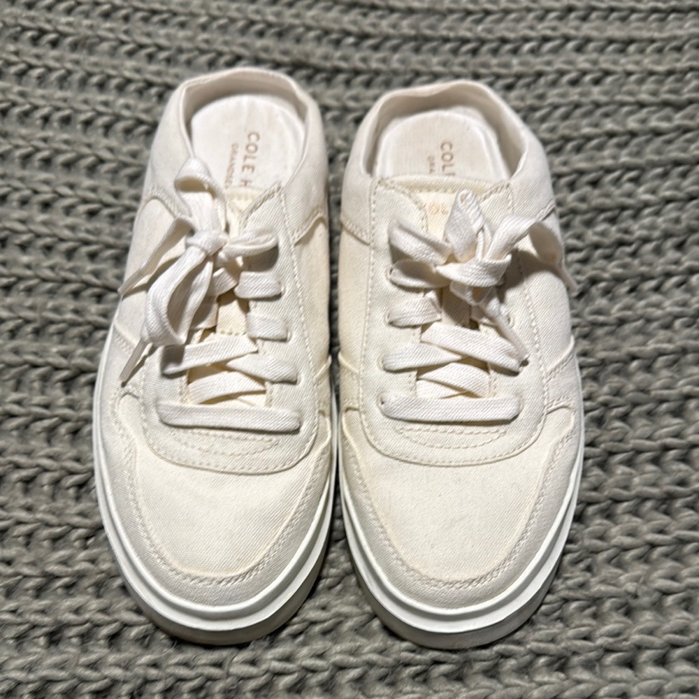 Cole Haan Off-White Slide Canvas Casual Sneakers size 8.5